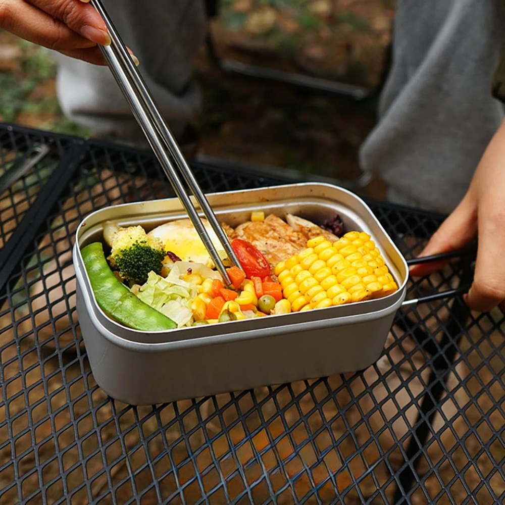 Camping Cooking And Cutlery Set - أدوات طهي خفيفة الوزن للتخييم، صندوق