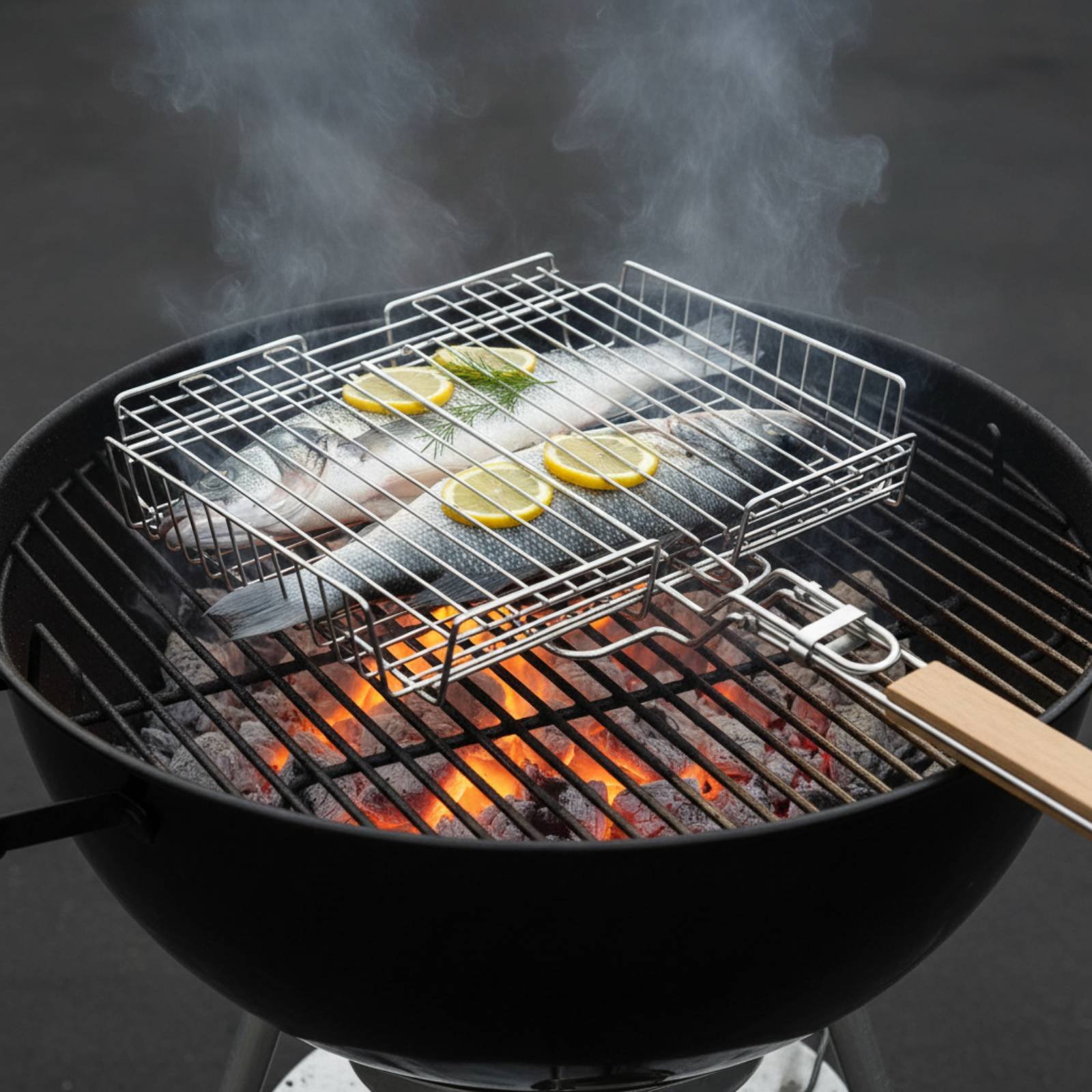 Camping Cooking Handle - سلة شواء محمولة قابلة للطي بمقبض