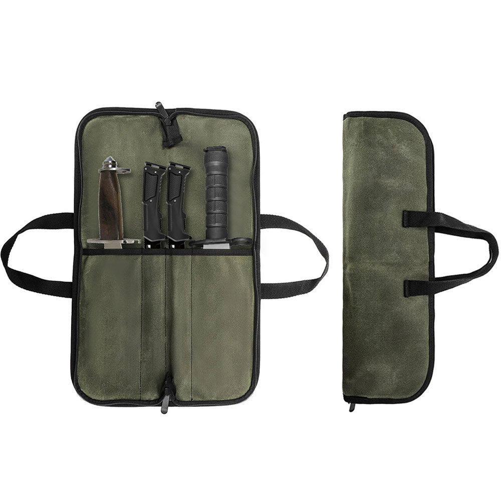 Camping Cooking Utensil Bag - حقيبة لف السكاكين من القماش المشمع