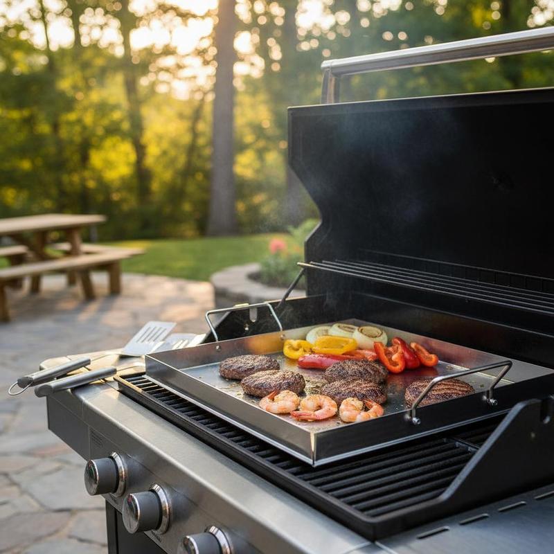 Camping Cooking Handle - شواية مسطحة عالمية مقاس 18x16 بوصة