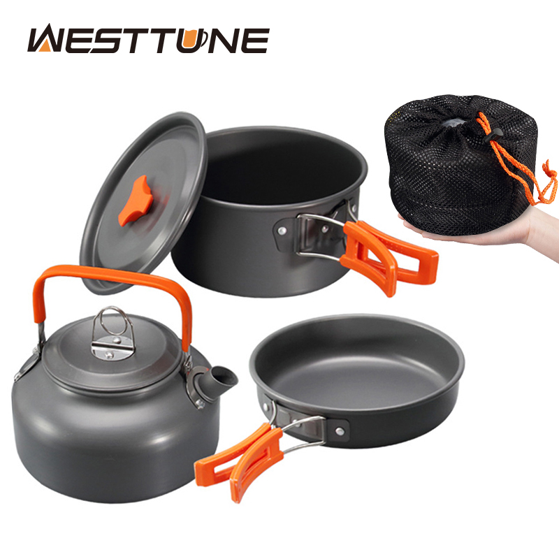 Camping Cooking Recipes - WESTTUNE التخييم طقم حلل استانلس ستيل