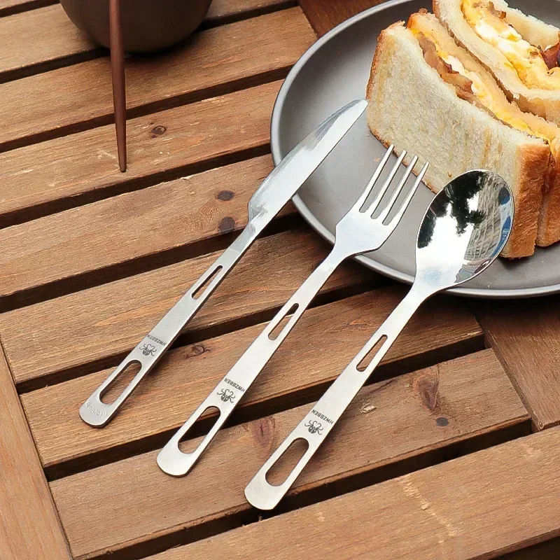 Camping Cooking And Cutlery Set - HWZBBEN-مجموعة أدوات المائدة التيتانيوم ، شوكة