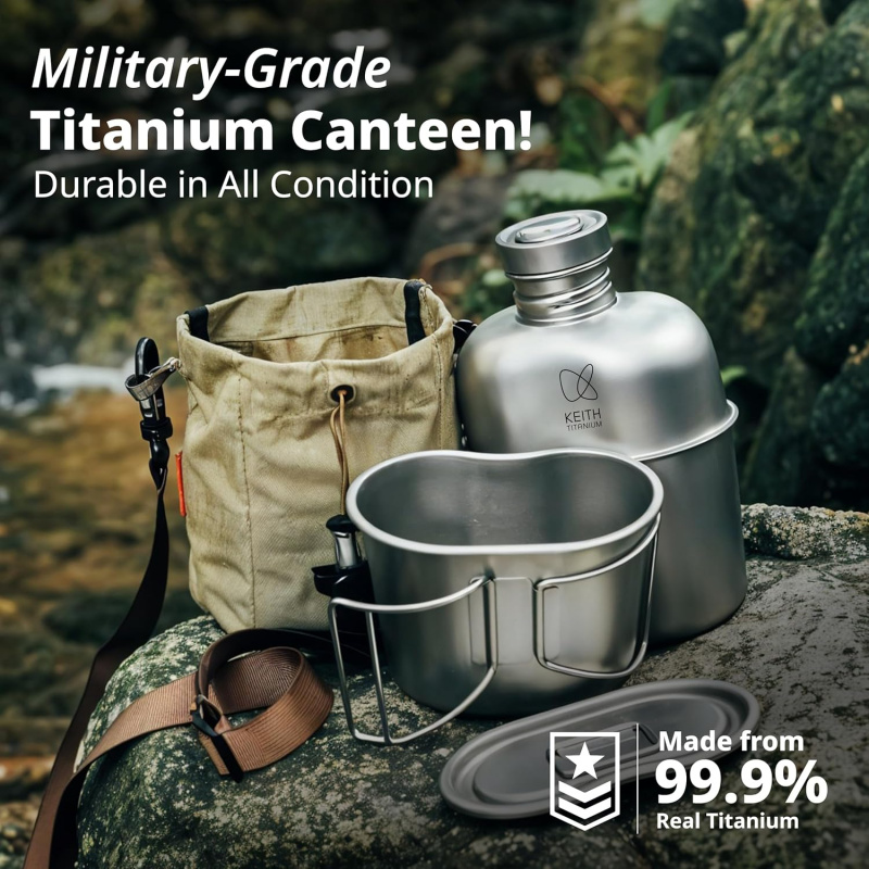 Mess Kit Titanium - زجاجة تيتانيوم كيث للتخييم الخارجي والمشي