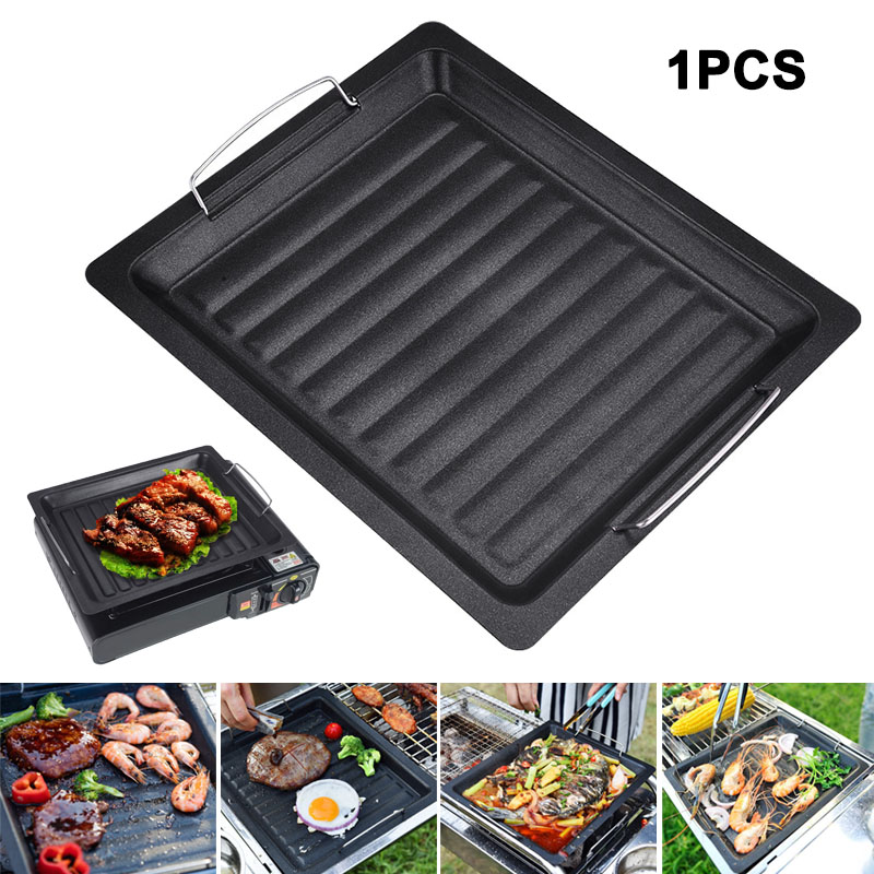 Camping Cooking Handle - مقلاة شواء مربعة سميكة للاستخدام الخارجي