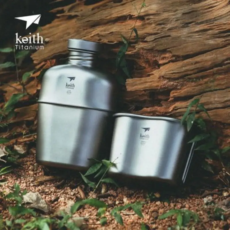 Mess Kit Titanium - كيث التيتانيوم النقي التخييم في الهواء