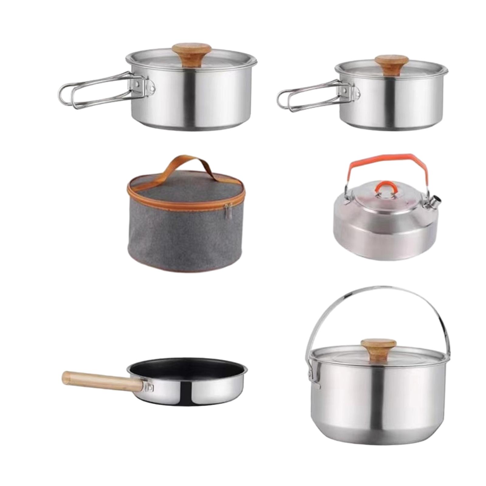 Camping Cooking Utensils Storage - طقم أدوات طهي للتخييم، أواني خفيفة