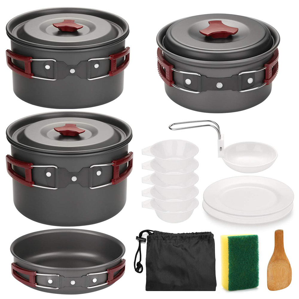 Camping Cooking Set Lightweight - طقم أدوات طهي للتخييم في الهواء