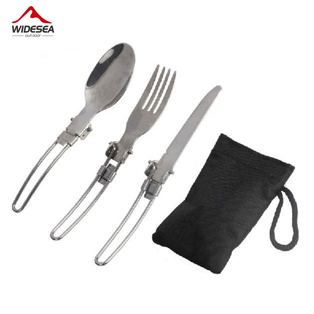 Camping Cooking And Cutlery Set - 3 قطعة 1 مجموعة المحمولة التخييم
