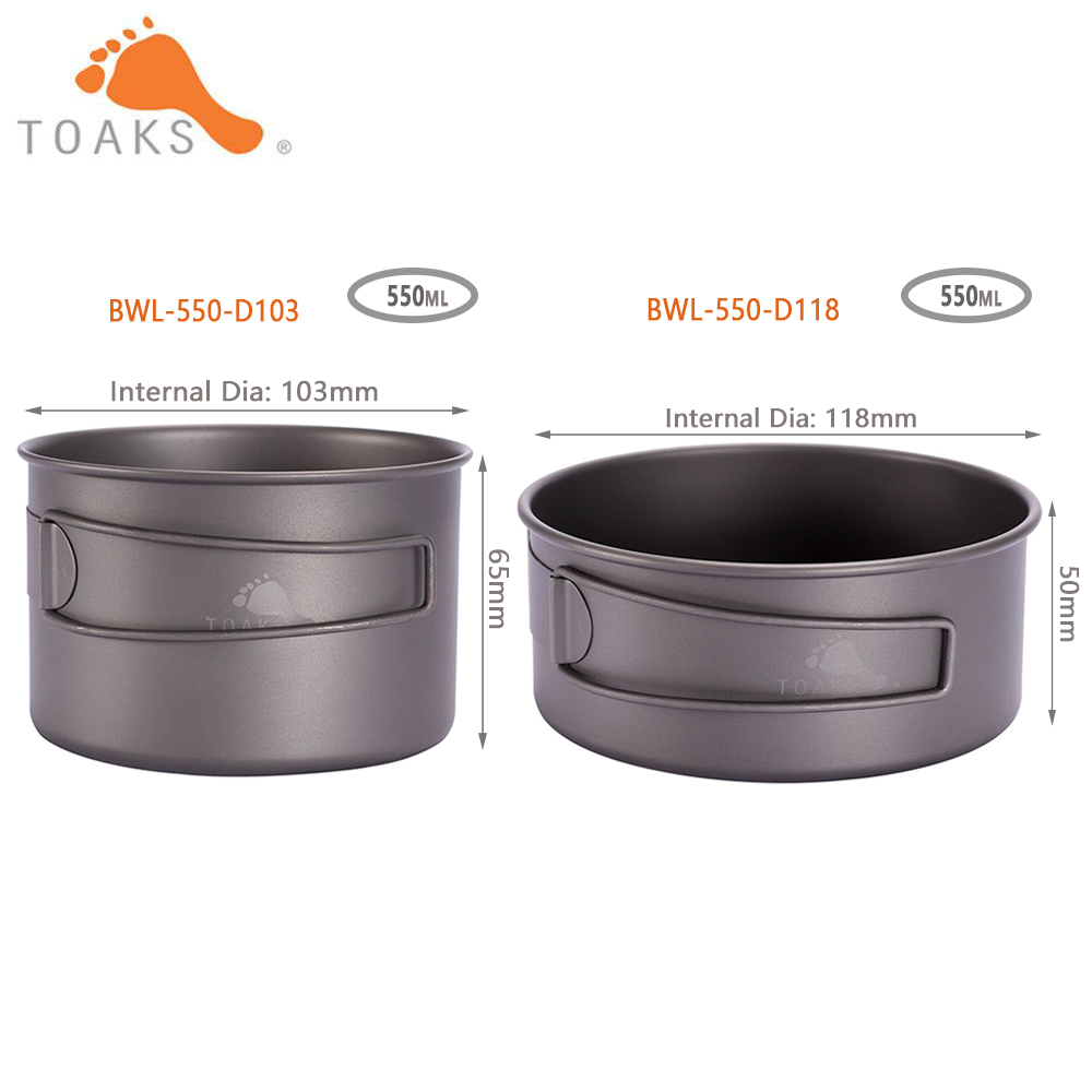 TOAKS BWL-550 التخييم التيتاني - مراجعة Camping Cooking Set Lightweight وسعره