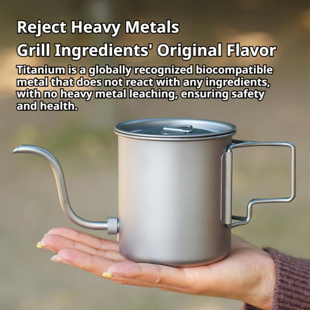 إبريق قهوة من التيتانيوم خفيف  - مراجعة Camping Cooking Set Lightweight وسعره