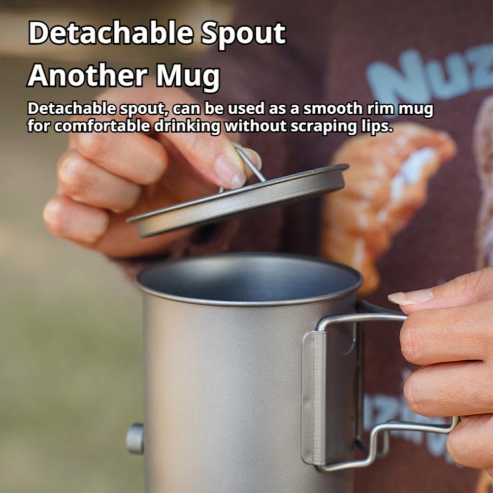 إبريق قهوة من التيتانيوم خفيف  - مراجعة Camping Cooking Set Lightweight وسعره