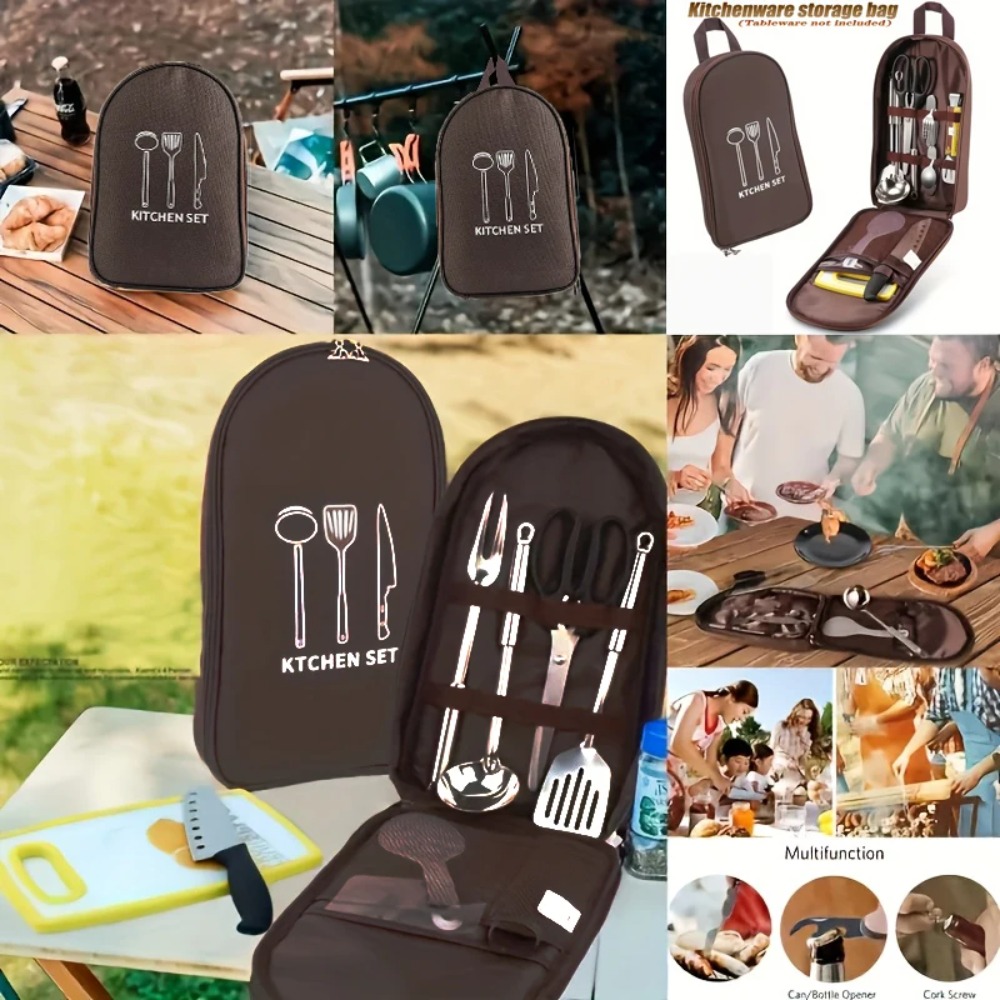 حقيبة طهي محمولة للاستخدام الخ - مراجعة Camping Cooking Utensil Bag وسعره