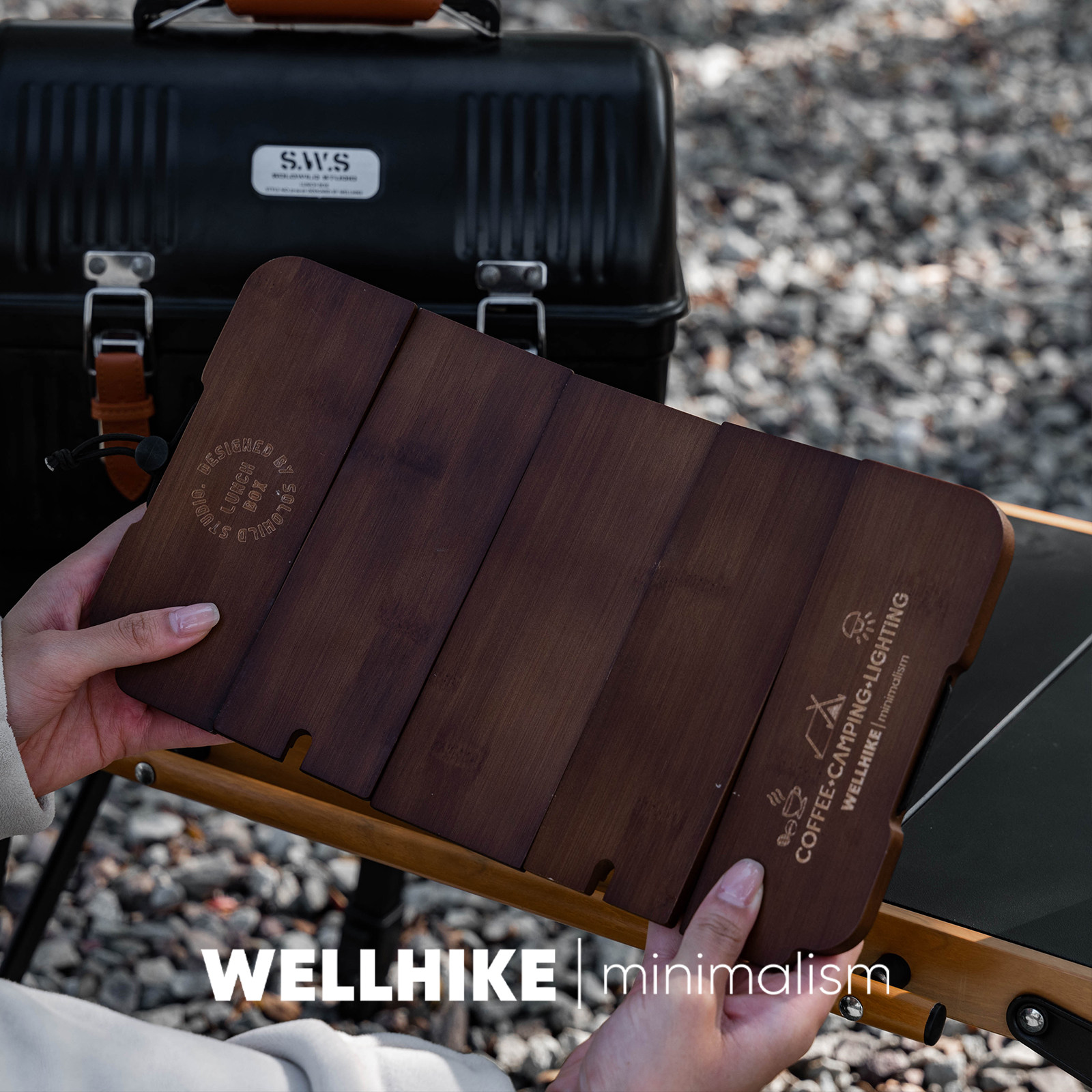صندوق غداء WELLHIKE خشبي قابل  - مراجعة Camping Cooking Box وسعره