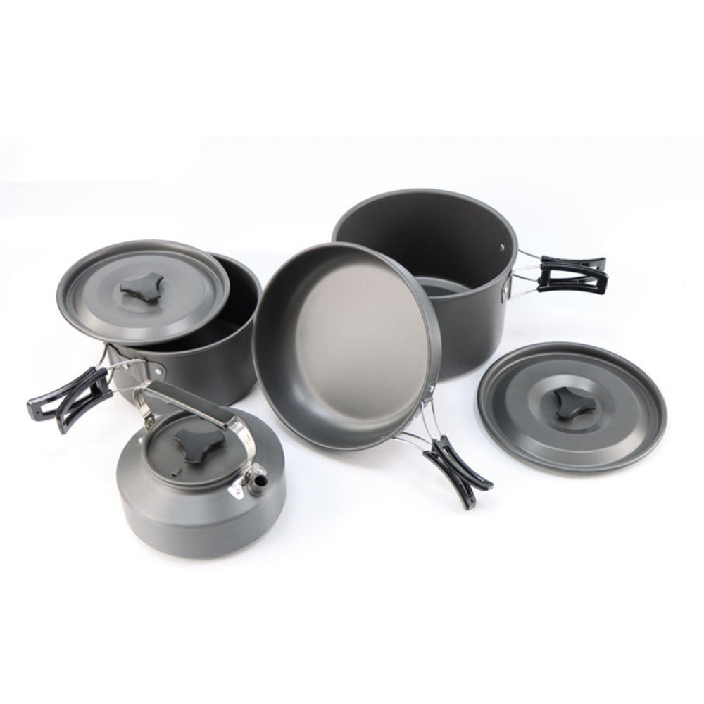 طقم طهي خفيف الوزن من سبائك ال - مراجعة Camping Cooking Set Lightweight وسعره