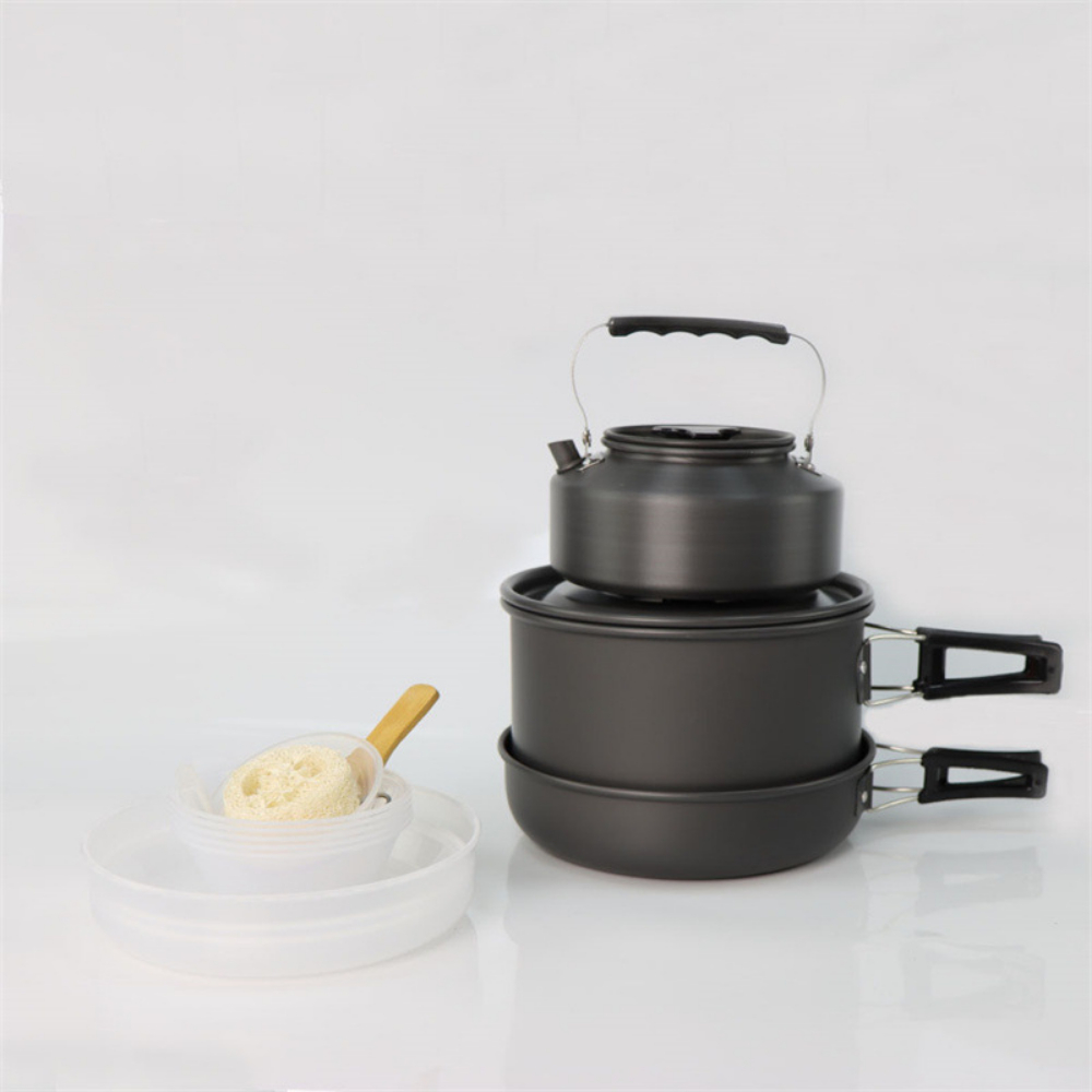 طقم طهي خفيف الوزن من سبائك ال - مراجعة Camping Cooking Set Lightweight وسعره