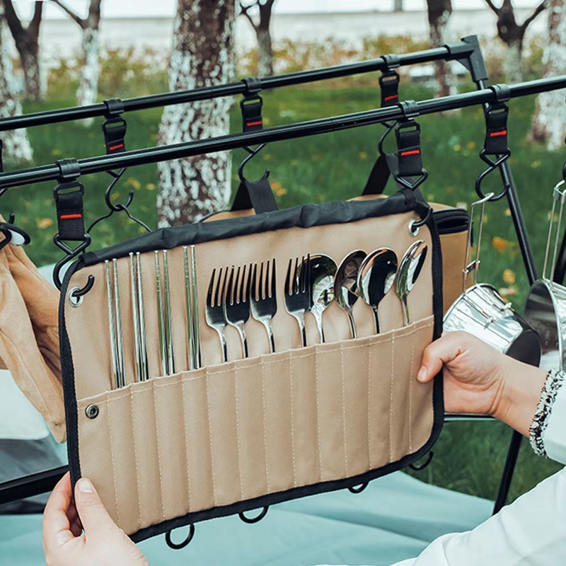 حقيبة تخزين أدوات المائدة المح - مراجعة Camping Cooking Utensils Storage وسعره