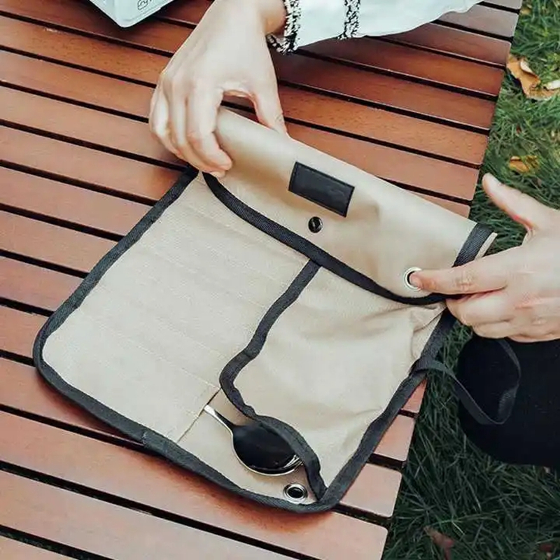 حقيبة تخزين أدوات المائدة المح - مراجعة Camping Cooking Utensils Storage وسعره