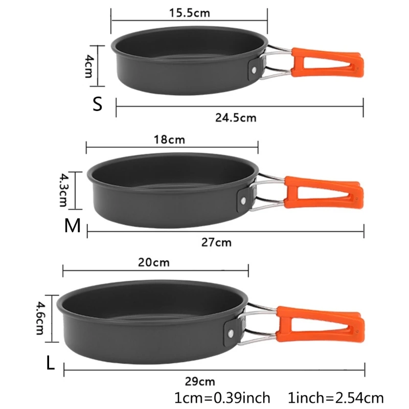 مقلاة قلي محمولة مع حقيبة تخزي - مراجعة Camping Cooking Set Lightweight وسعره