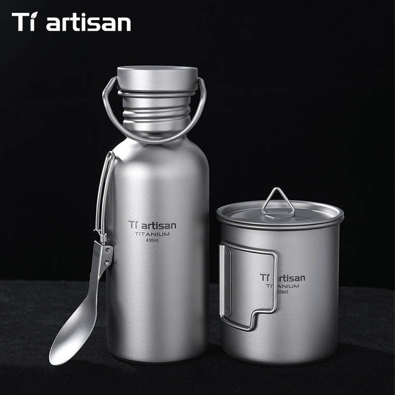 مجموعة أدوات طهي من التيتانيوم - مراجعة Camping Cooking Set Lightweight وسعره
