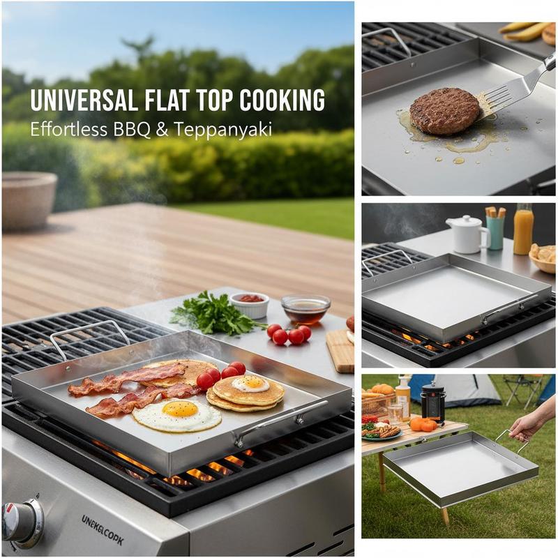 شواية مسطحة عالمية مقاس 18x16  - مراجعة Camping Cooking Handle وسعره