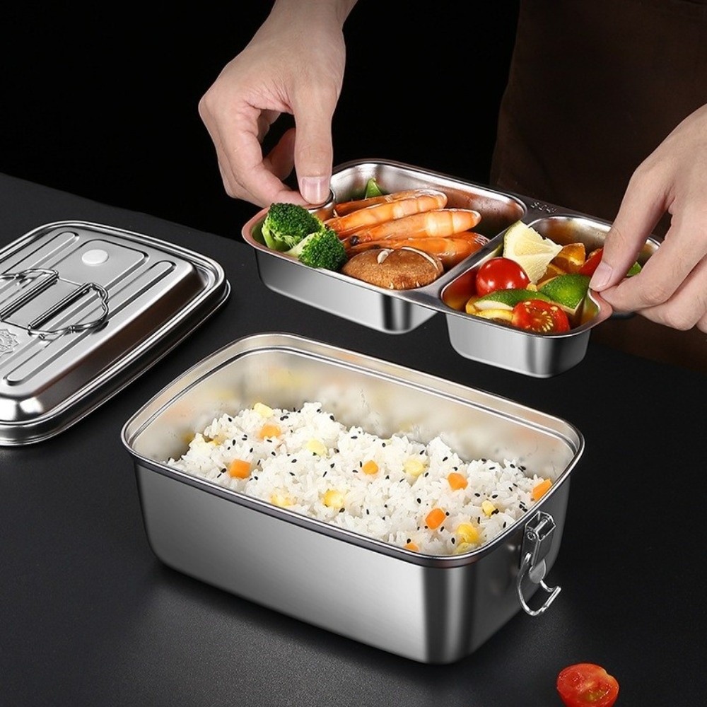 طبقة مزدوجة صندوق غداء من الفو - مراجعة Camping Cooking Box وسعره