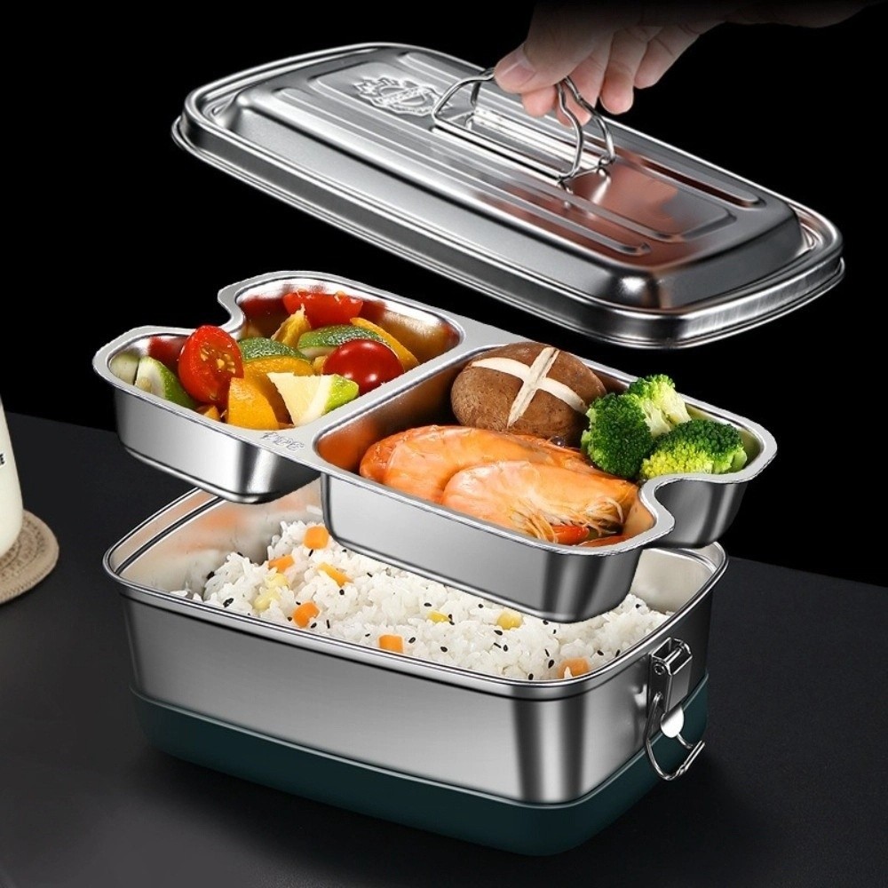 طبقة مزدوجة صندوق غداء من الفو - مراجعة Camping Cooking Box وسعره