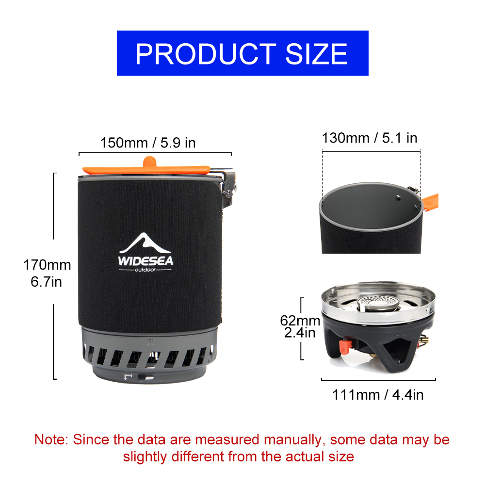 Widesea نظام الطبخ التخييم مع  - مراجعة Camping Cooking Set وسعره