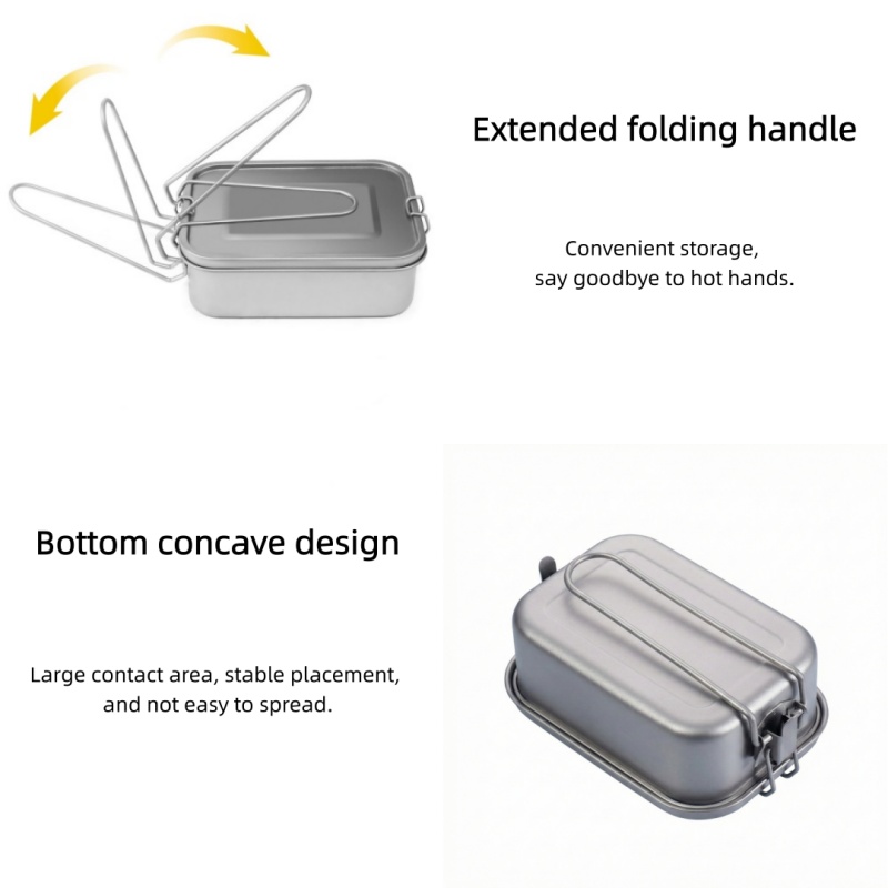 صندوق غداء من التيتانيوم مع غط - مراجعة Mess Kit Titanium وسعره