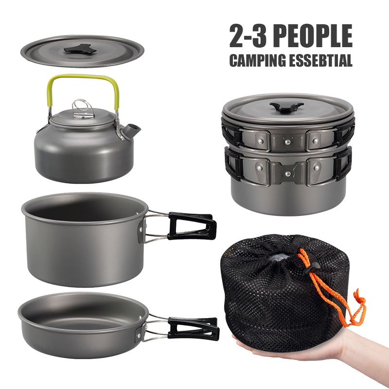 WESTTUNE التخييم طقم حلل استان - مراجعة Camping Cooking Recipes وسعره