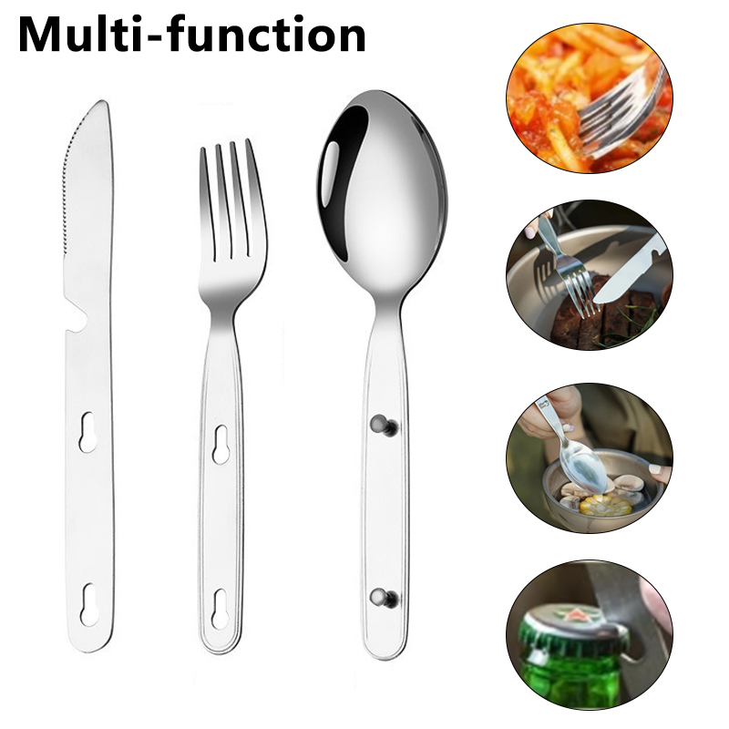 طقم أدوات طعام محمول قابل للطي - مراجعة Camping Cooking And Cutlery Set وسعره