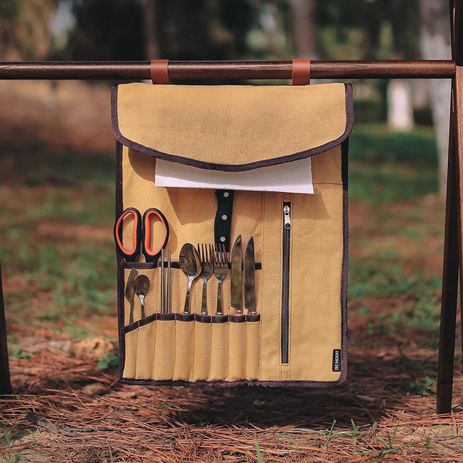 أدوات التخييم المحمولة نشمر حق - مراجعة Camping Cooking Utensil Bag وسعره
