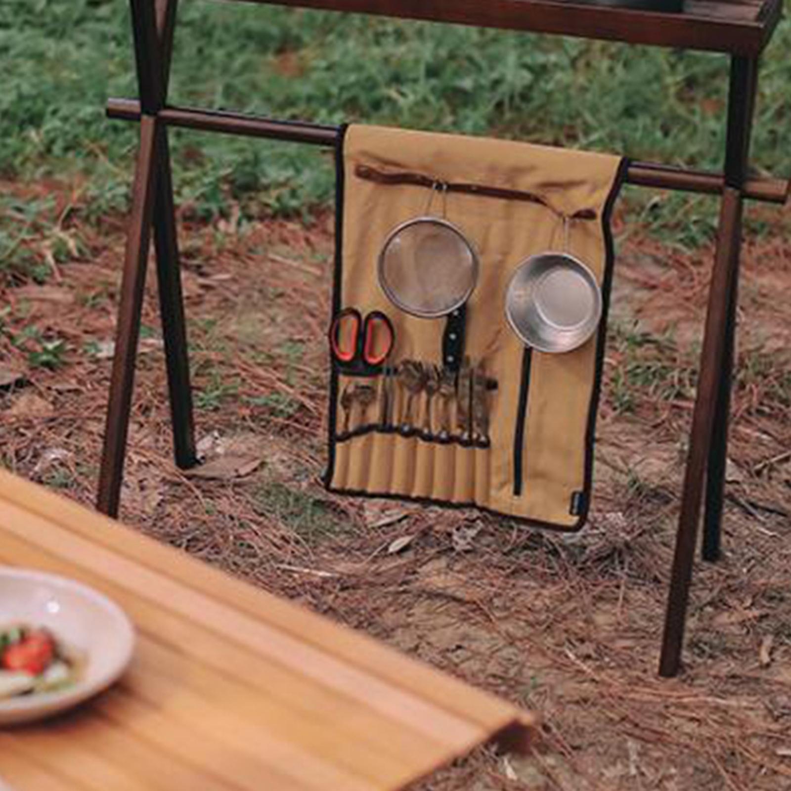 أدوات التخييم المحمولة نشمر حق - مراجعة Camping Cooking Utensil Bag وسعره