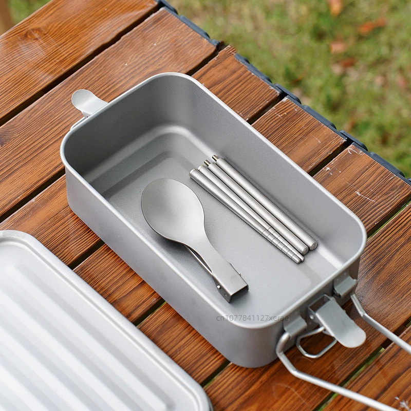 صندوق غداء مربع من التيتانيوم  - مراجعة Mess Kit Titanium وسعره
