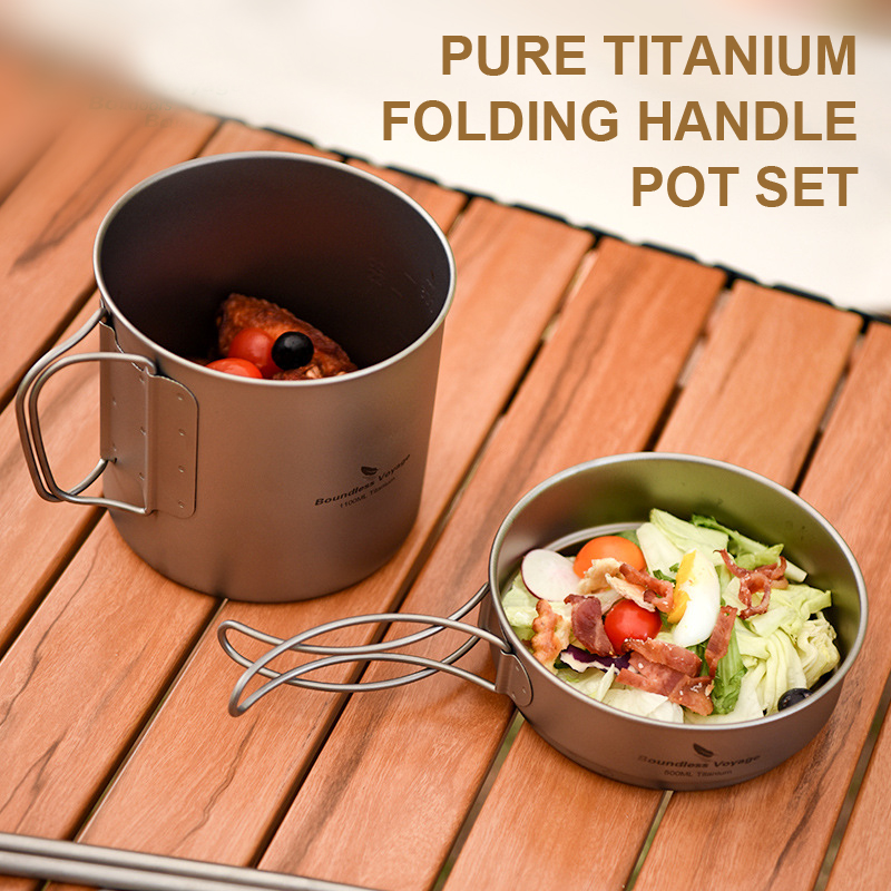 مجموعة أوعية بمقبض قابل للطي م - مراجعة Camping Cooking Set Lightweight وسعره