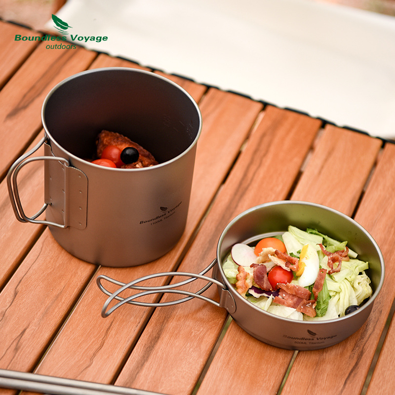 مجموعة أوعية بمقبض قابل للطي م - مراجعة Camping Cooking Set Lightweight وسعره