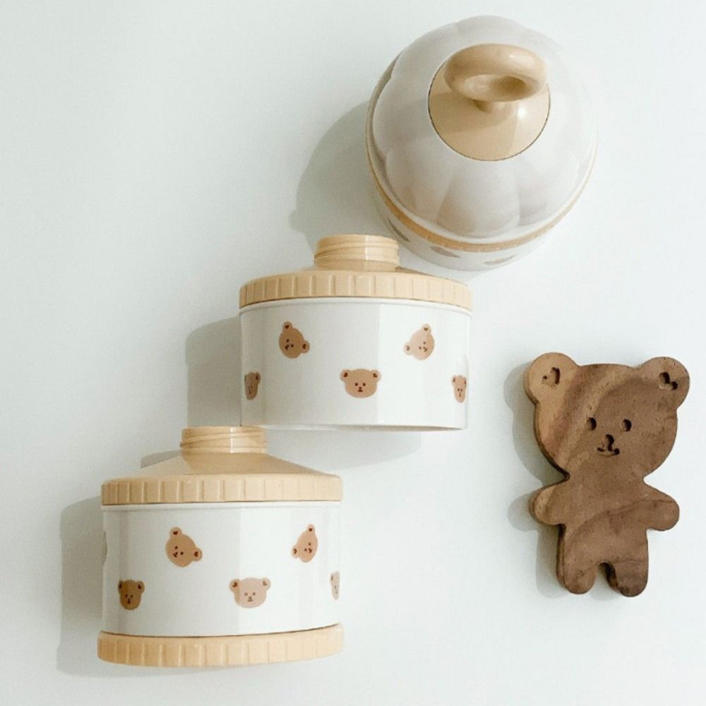 3 طبقات صندوق مسحوق حليب الأطف - مراجعة Bear Canister Food وسعره