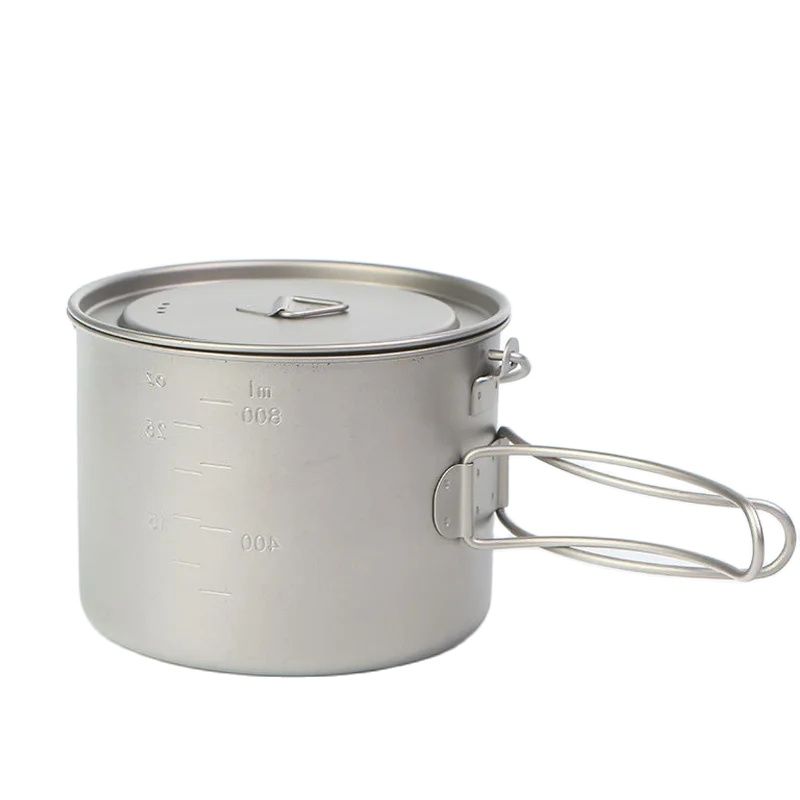 وعاء طبخ تيتانيوم بمقبض معلق ، - مراجعة Camping Cooking Handle وسعره