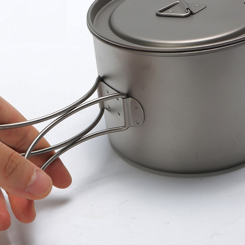 وعاء طبخ تيتانيوم بمقبض معلق ، - مراجعة Camping Cooking Handle وسعره