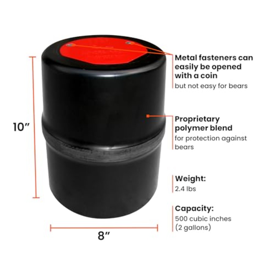 حاوية طعام مقاومة للدببة معتمد - مراجعة Bear Canister Food وسعره