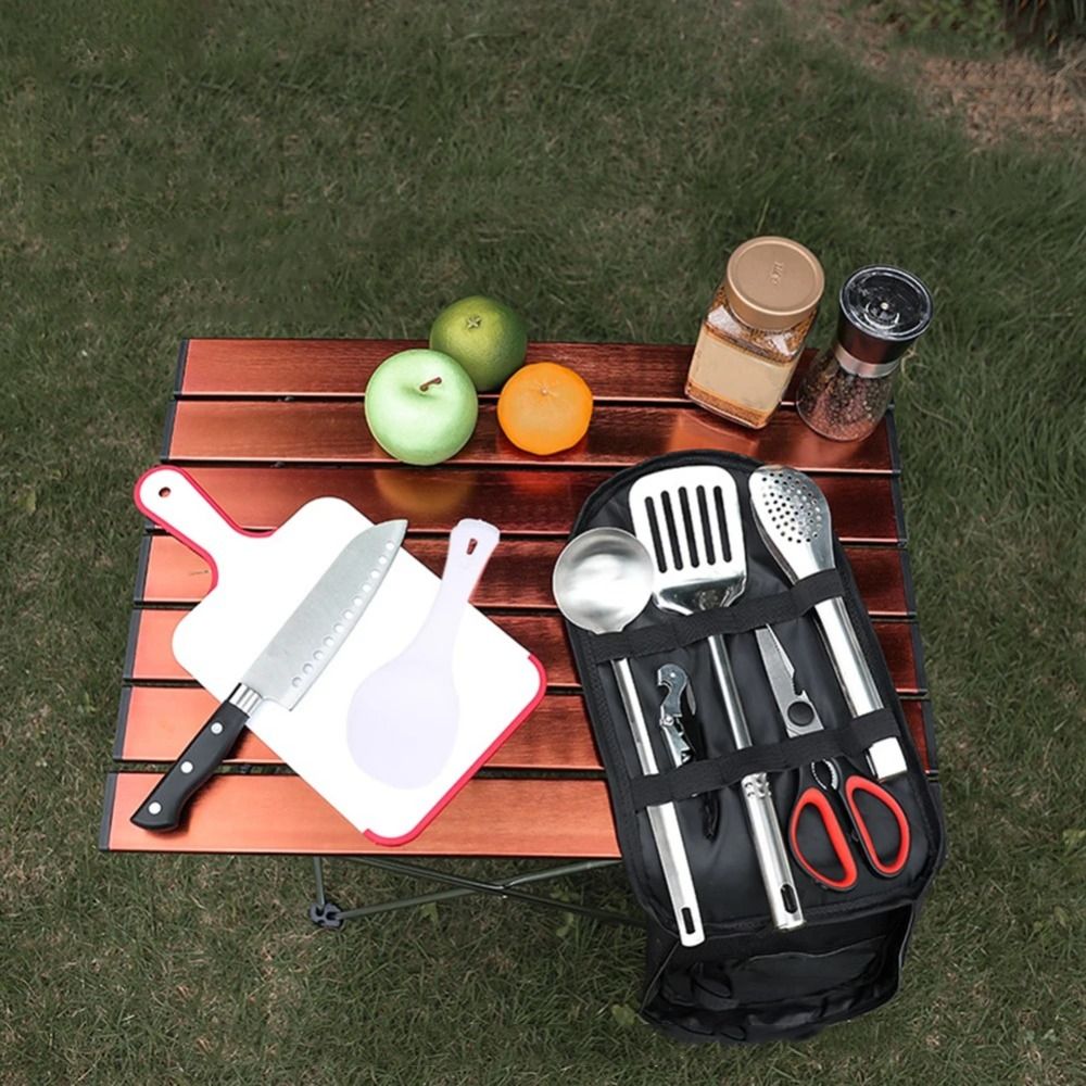 2024 نزهة مجموعة أواني حقيبة ا - مراجعة Camping Cooking Utensil Bag وسعره