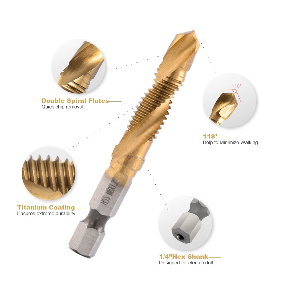 HSS الحفر والحنفية بت مجموعة 6 - مراجعة Mess Kit Titanium وسعره