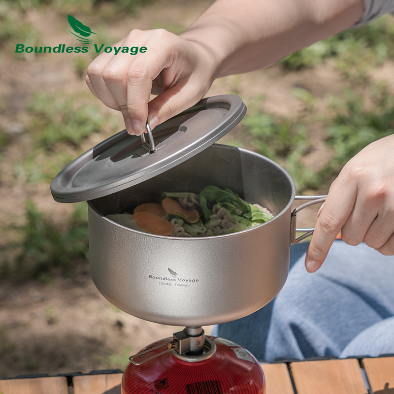 وعاء تخييم من التيتانيوم بدون  - مراجعة Camping Cooking Handle وسعره