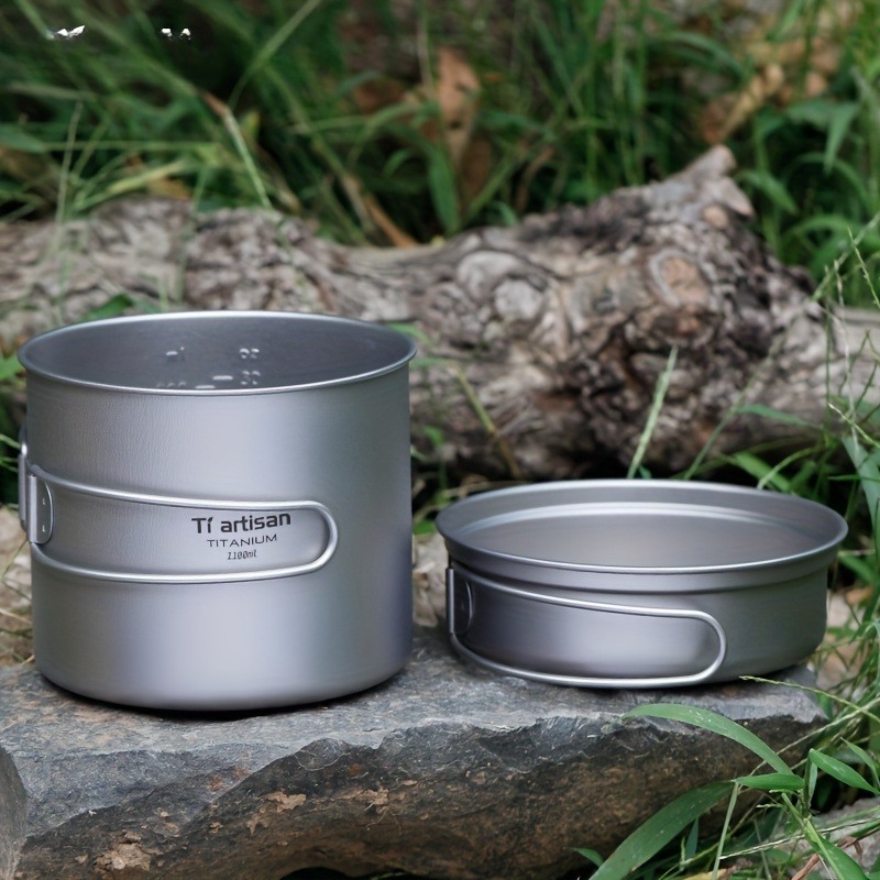 مجموعة أواني طهي من التيتانيوم - مراجعة Camping Cooking Set Lightweight وسعره