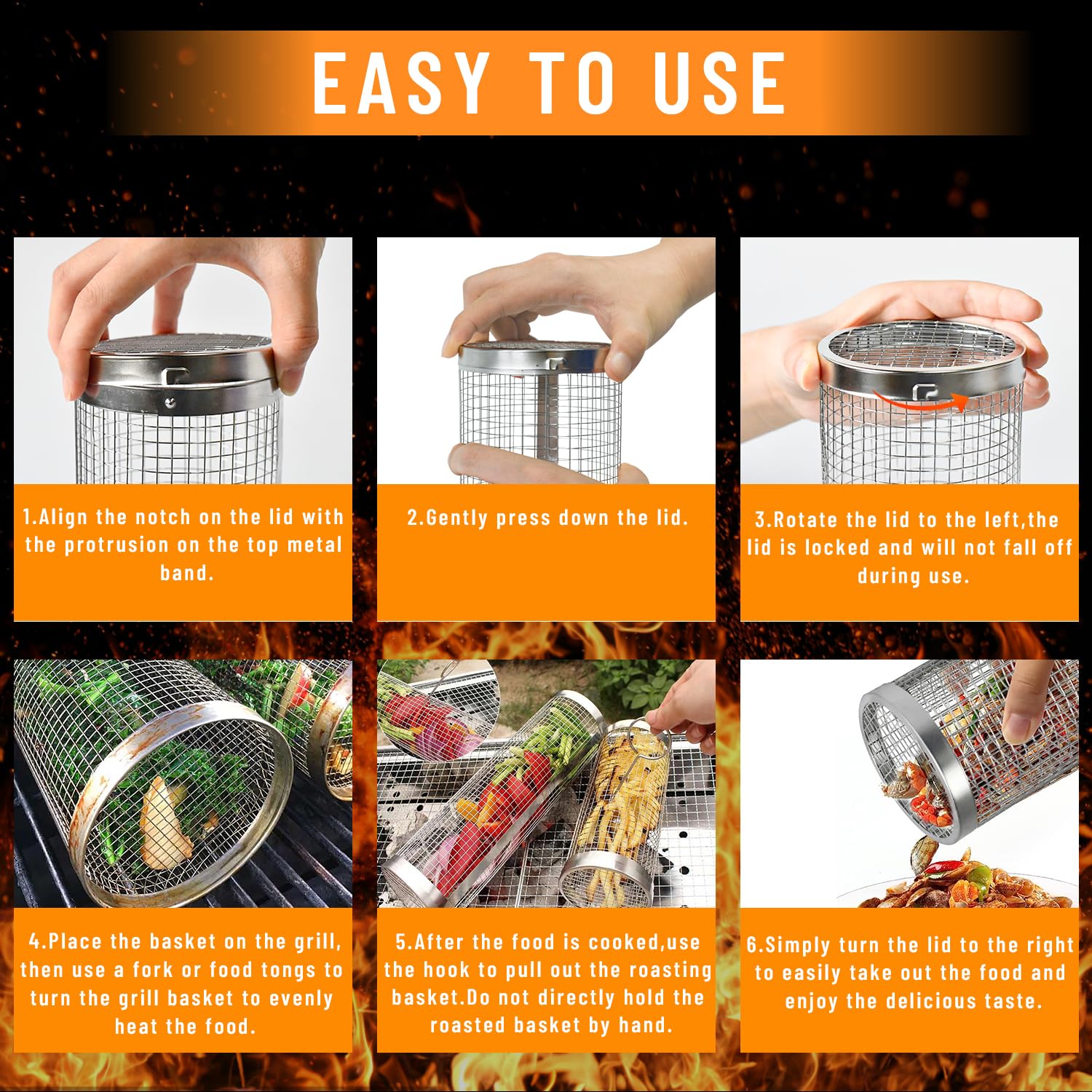 2 قطع المتداول سلال الشوي للشو - مراجعة Camping Cooking Utensils Storage وسعره