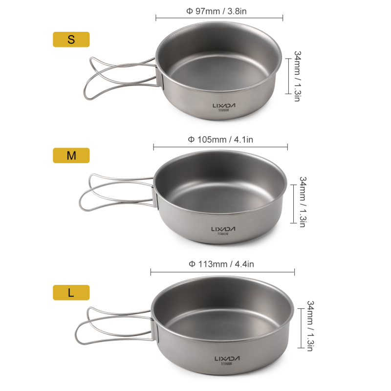 أطباق Lixada من التيتانيوم خفي - مراجعة Mess Kit Titanium وسعره