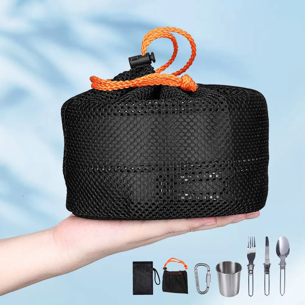 طقم أدوات طهي للتخييم، غلاية و - مراجعة Camping Cooking Set Lightweight وسعره