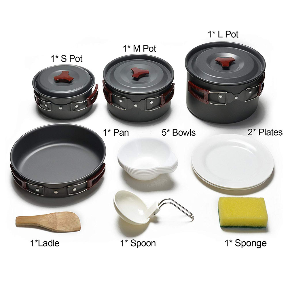 طقم أدوات طهي للتخييم في الهوا - مراجعة Camping Cooking Set Lightweight وسعره