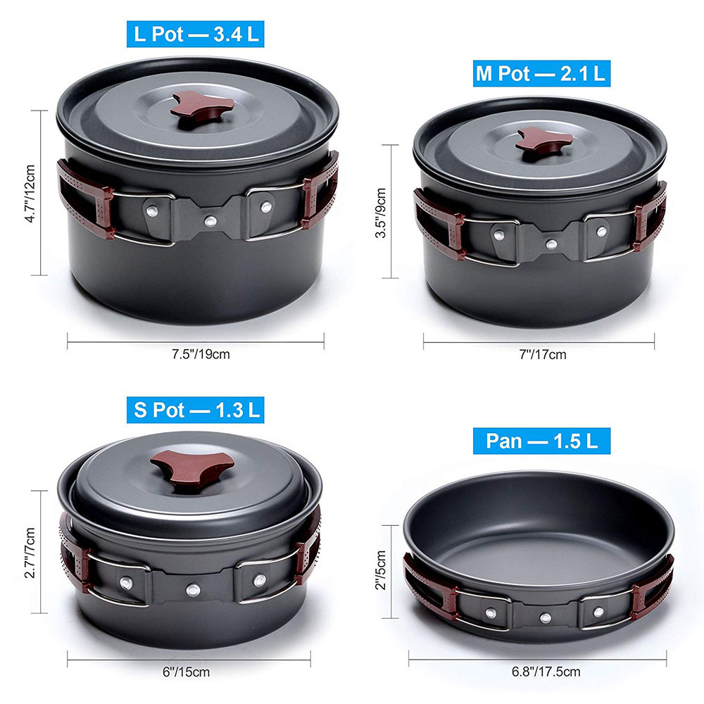 طقم أدوات طهي للتخييم في الهوا - مراجعة Camping Cooking Set Lightweight وسعره